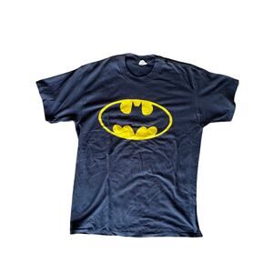 Vintage 1984 Batman Movie Promo USA Made Single Stitched Sun Tag Black L T-shirt